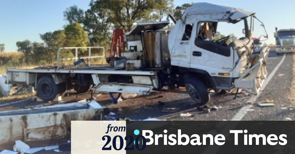 Truck rollover leaves debris scattered across highway
